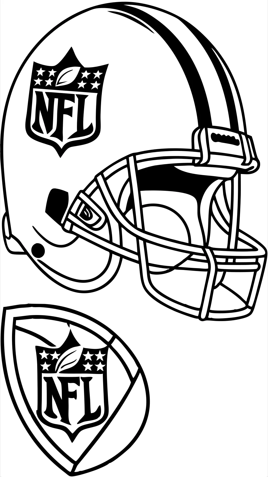 Páginas para colorear de los cascos de fútbol de la NFL